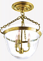Потолочный светильник Visual Comfort Gallery Country Semi-Flush Bell Jar E. F. Chapman CHC2109AB