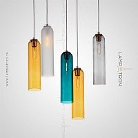 Серия подвесных светильников с цилиндрическим плафоном из стекла DELFY