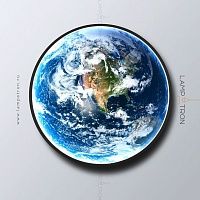 Круглый настенный светильник с изображением вида Земли из космоса Lampatron COSMOS EARTH
