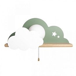 Бра с полкой Зеленое Облако Wall Lamp Green Cloud AMG006512