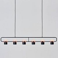 Люстра Seeddesign Ling PL6 Linear Suspension Light | Белый + золотой