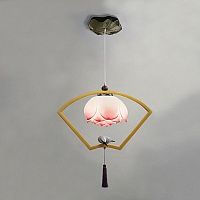 Подвесной светильник Bird with Tassel Fan | розовый цветок