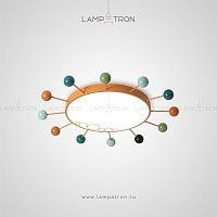 Потолочный светильник в форме диска с цветными шариками на лучевых элементах Lampatron AALA