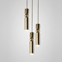 Люстра Fulcrum Light 3 lamps by Lee Broоm Gold LB40059