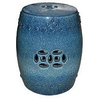 Китайский табурет ceramic garden stool blue AMBRE 21.051