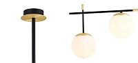 Люстра Черная с Золотом Spike Balls Hanging 9 Lamp Loft-Concept 40.6148-3