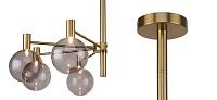 Люстра с выдувными плафонами коньячного цвета Carmella Globe Brass Loft-Concept 40.6199-3