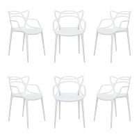 Комплект из 6-ти стульев Masters белый Bradexhome FR 0215S