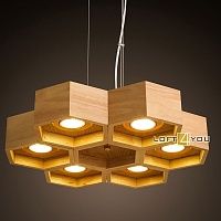 Светильник лофт Honeycomb Wooden Ecolight Loft4You L01857
