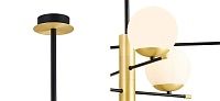 Люстра Черная с Золотом Spike Balls Hanging 6 Lamp Loft-Concept 40.6147-3