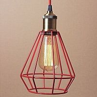 Подвесной светильник Wire Cage Pendant Punch Red Loft Concept 40.674