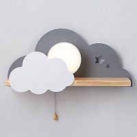 Бра с полкой Серое Облако Wall Lamp Gray Cloud 44.899-0 Loft-Concept