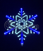 Новогодний мотив, Новогодний мотив «Снежинка D6031 бело-синяя LED»