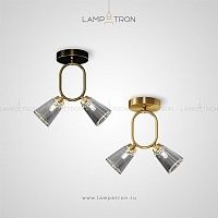 Потолочный светильник с двумя стеклянными плафонами на металлическом кольце Lampatron ADRIELL CH
