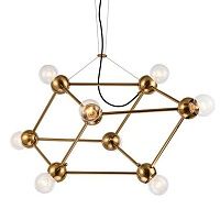 Люстра Molecule Gold Chandelier | 12 плафонов