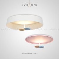 Серия круглых потолочных светильников с двумя разноцветными кругами на стойке LESLEY