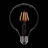 Лампа светодиодная диммируемая E27 4W шар прозрачная 056-779
