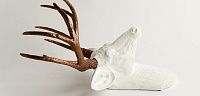Голова оленя - Белая с бронзовыми рогами Loft-Concept 60.001