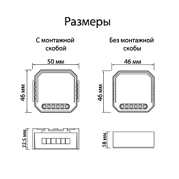 Двухканальное Wi-Fi реле-диммер Denkirs RL1004-DM