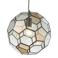 Подвесной светильник Glass & Metal Cage Pendant Globe Multi