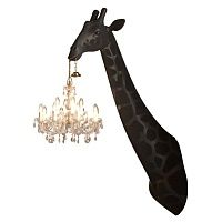 Настенный светильник жираф с люстрой Giraffe in love S BL Wall Lamp Sconce Chandalier AMG006652