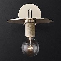 Бра Rh Utilitaire Knurled Disk Shade Sconce Silver 123283-22 44.550