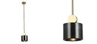 Подвесной светильник с плафоном из черного мрамора STURDY Loft-Concept 40.6572-3