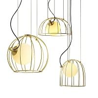 Подвесной светильник LED7 Future Lighting Loft Industry Modern - Gold Cage Balls