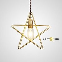 Светильник Brass Star Pendant Loft4You L03254