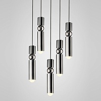 Люстра Fulcrum Light 5 lamps by Lee Broоm Chrome