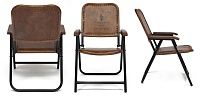 Складной кожаный стул Industrial Folding buffalo leather chair 03.562