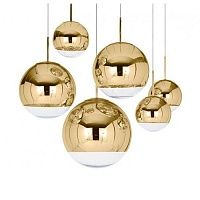 Подвесной светильник Mirror Ball Gold | диаметр 35 см