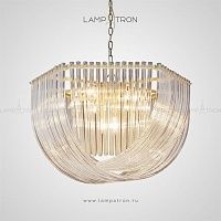 Люстра с декором из фактурных стеклянных дуг различной длины. Lampatron FLOW B