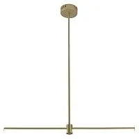 Линейная светодиодная люстра золотого цвета Planky Loft-Concept 40.6618-3