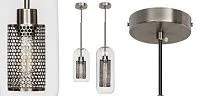 Светильник подвесной Perforation Pendant Lamp Nickel Oval Loft-Concept 40.2833-3