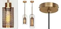 Светильник подвесной Perforation Pendant Lamp Gold Oval Loft-Concept 40.2834-3